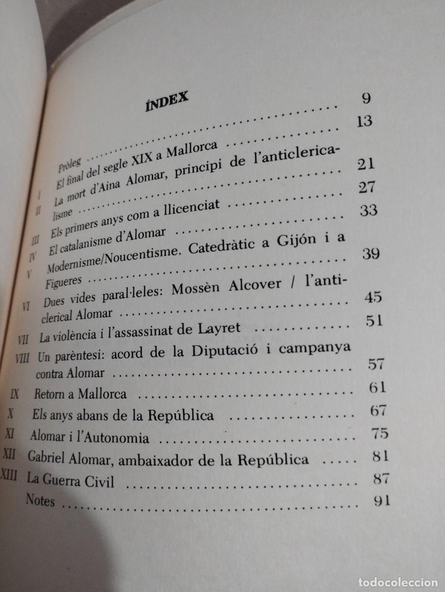 Libros de segunda mano: GABRIEL ALOMAR (LHONESTEDAT DIF&Iacute;CIL) ANTONI SERRA - Foto 3