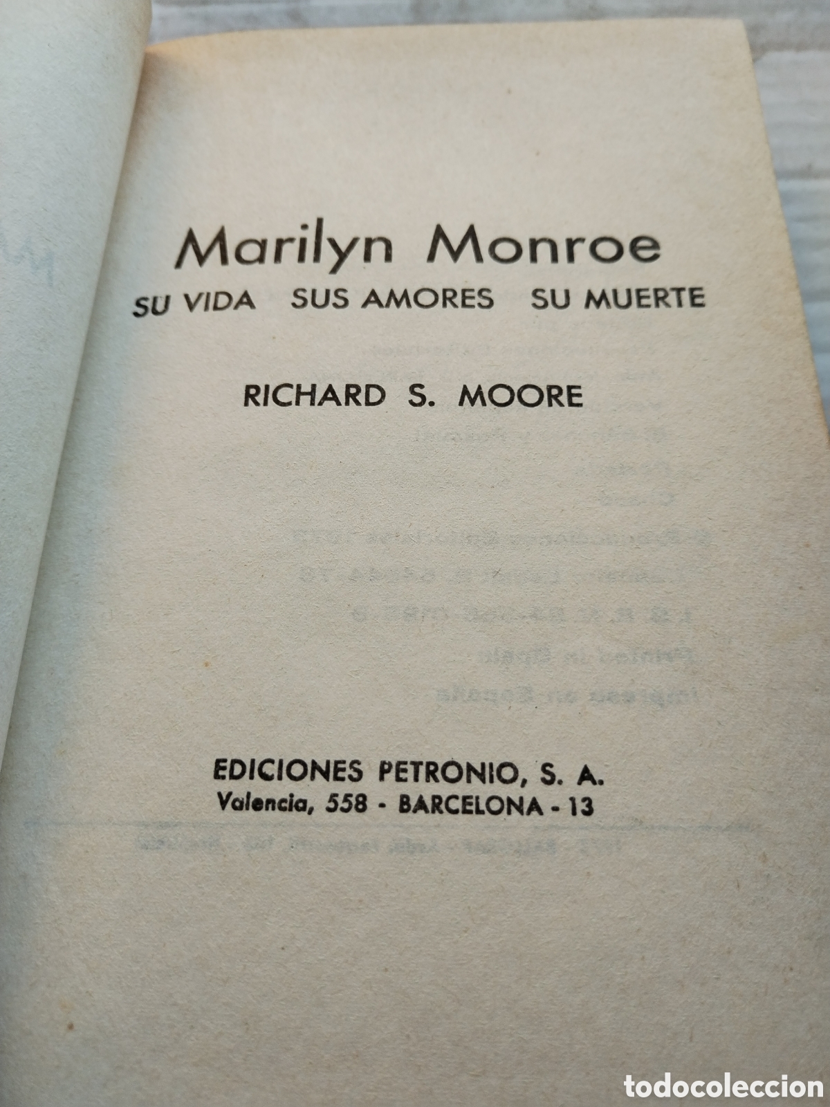Libros de segunda mano: MARILYN MONROE/RICHARD S. MOORE - Foto 2