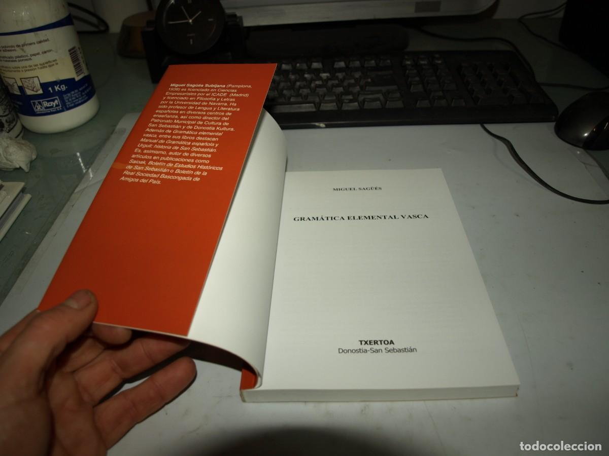Libros de segunda mano: Gramatica elemental vasca, Miguel Sagues, Txertoa - Foto 2