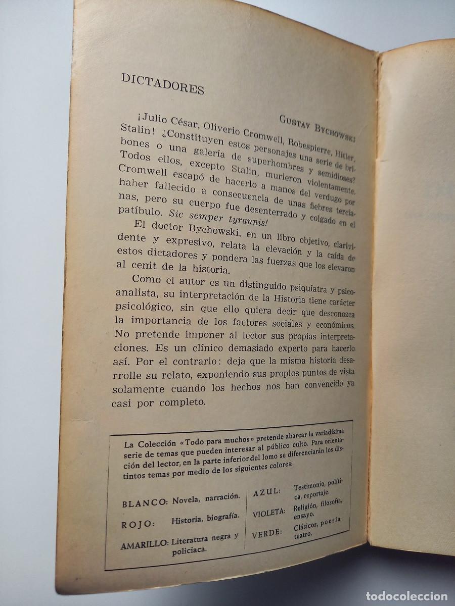 Libros de segunda mano: DICTADORES. GUSTAV BYCHOWSKI - Foto 3
