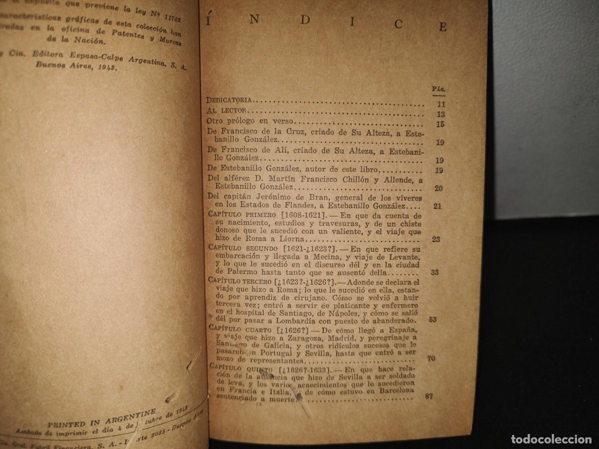 Libros de segunda mano: 67- LA VIDA DE ESTEBANILLO GONZ&Aacute;LEZ - AN&Oacute;NIMO - 1942 - Foto 3