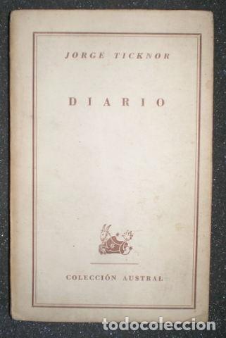 Libros de segunda mano: TICKNOR, Jorge: DIARIO. - Foto 1