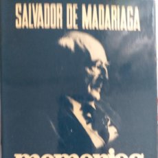 Libros de segunda mano: MEMORIAS 1921 1936 SALVADOR DE MADARIAGA. Lote 403366469