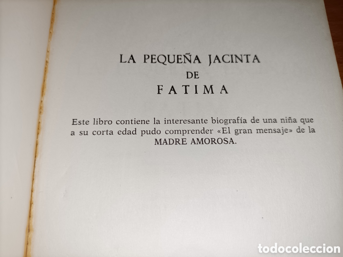 Libros de segunda mano: La peque&ntilde;a Jacinta de F&aacute;tima. Ediciones Sol de F&aacute;tima - Foto 2