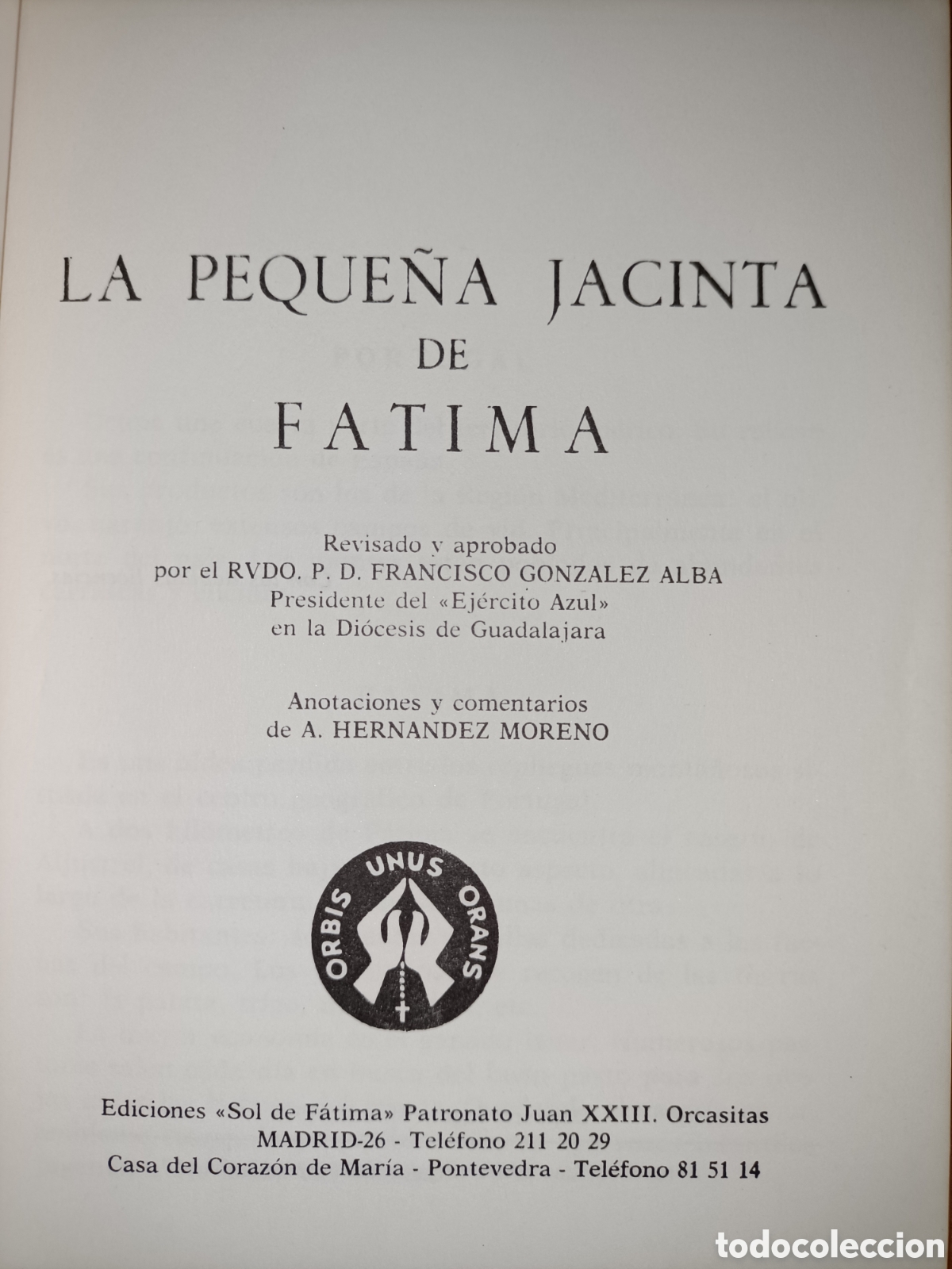 Libros de segunda mano: La peque&ntilde;a Jacinta de F&aacute;tima. Ediciones Sol de F&aacute;tima - Foto 3