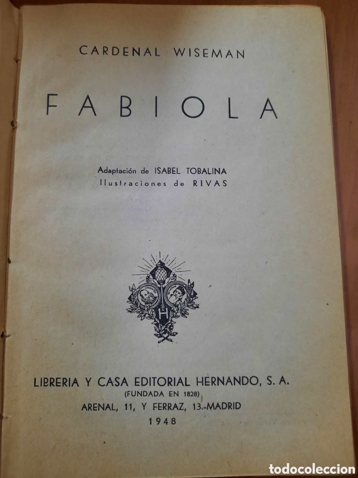 Libros de segunda mano: Fabiola, Cardenal Wiseman, Editorial Hernando, 1948 - Foto 4