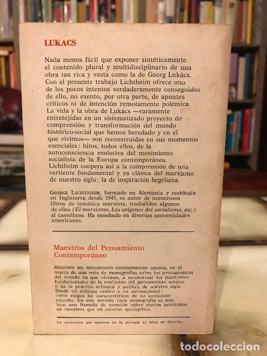 Libros de segunda mano: Lukacs. George Lichtheim. - Foto 2
