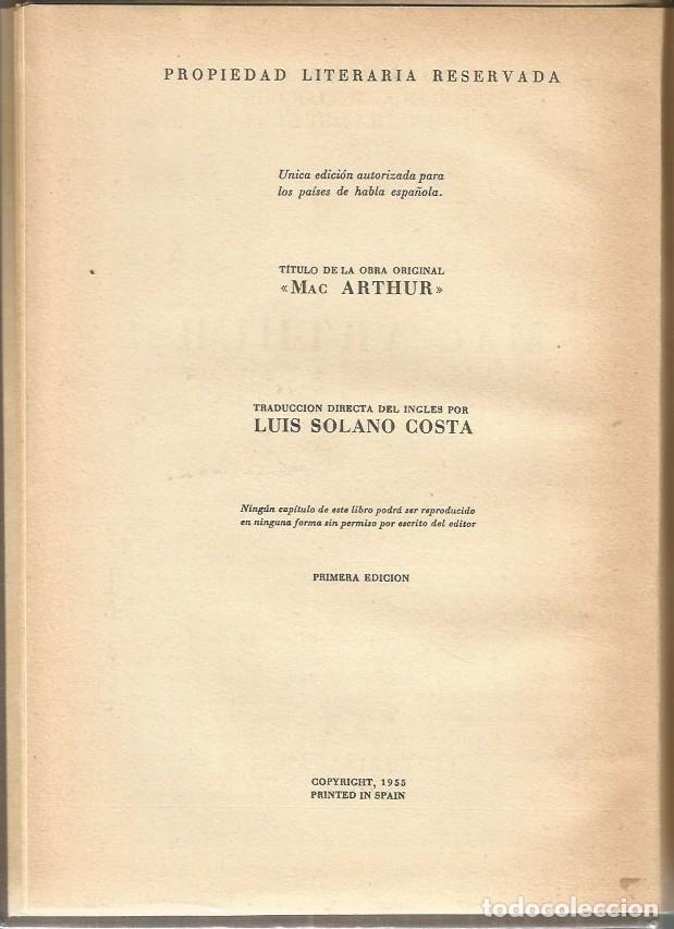 Libros de segunda mano: MAC ARTHUR - MAYOR GENERAL CHARLES A, WILLOUGHBY Y JOHN CHAMBERLAIN - Foto 3