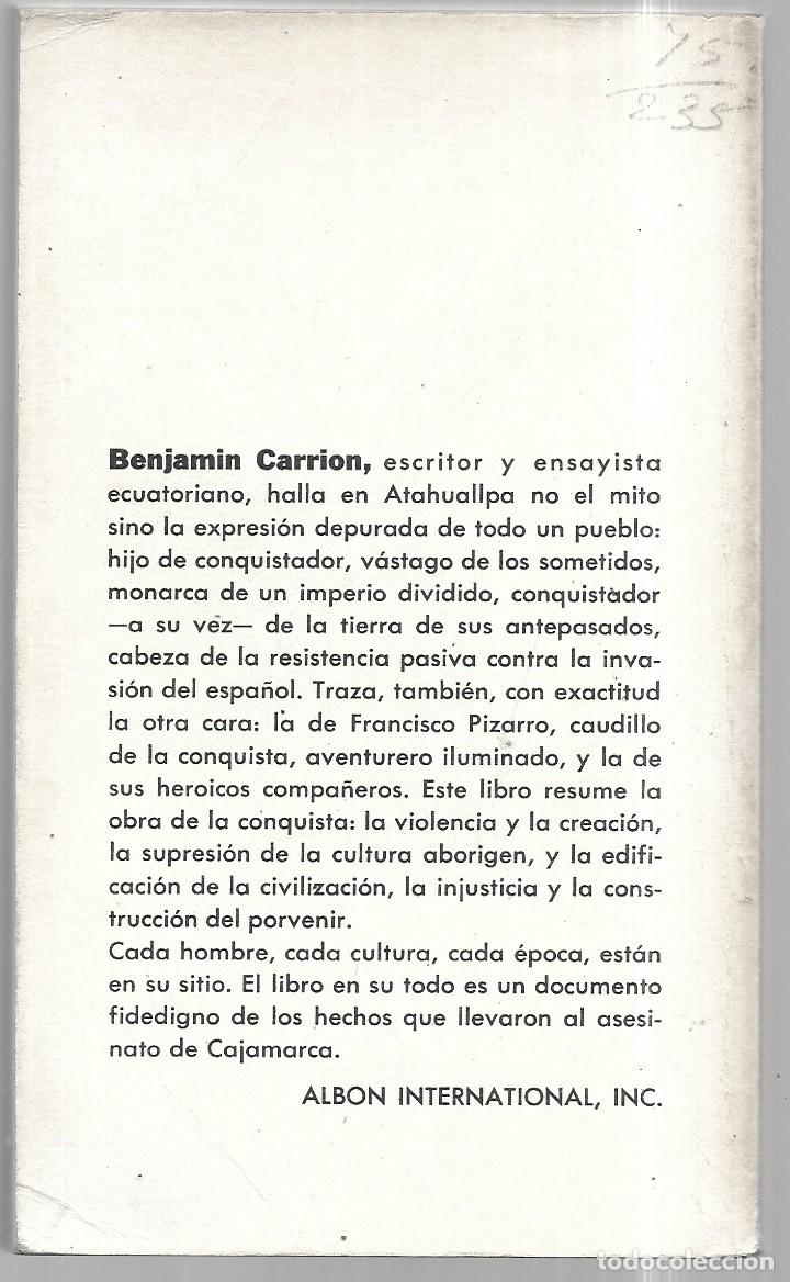 Libros de segunda mano: Benjam&iacute;n Carri&oacute;n . Atahuallpa - Foto 2