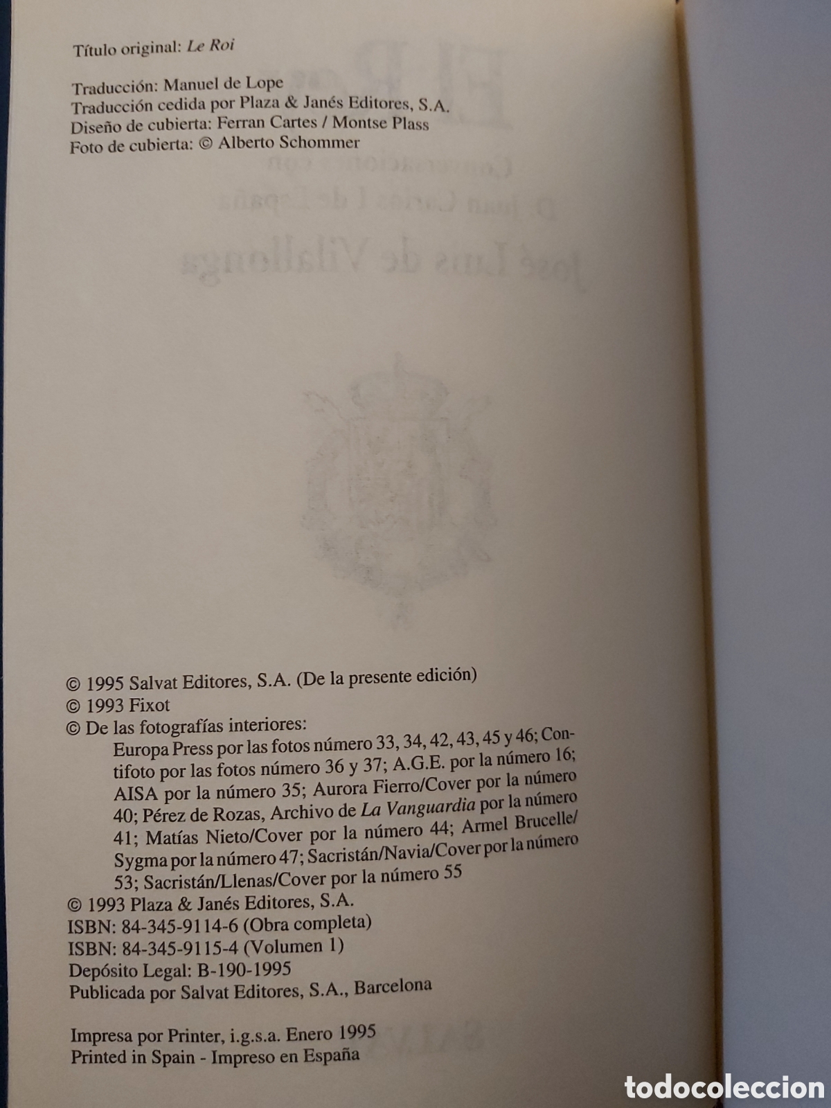 Libros de segunda mano: EL REY # J. LUIS DE VILALLONGA # E. SALVAT # 1995 - Foto 3