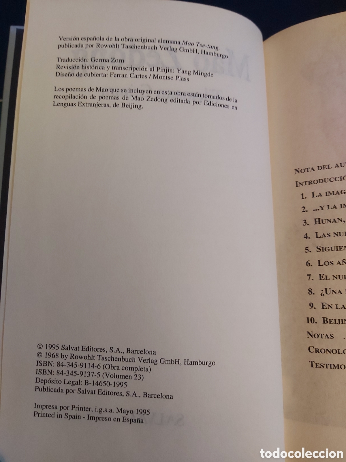 Libros de segunda mano: MAO ZEDONG # TILEMANN GRIMM # SALVAT - Foto 2
