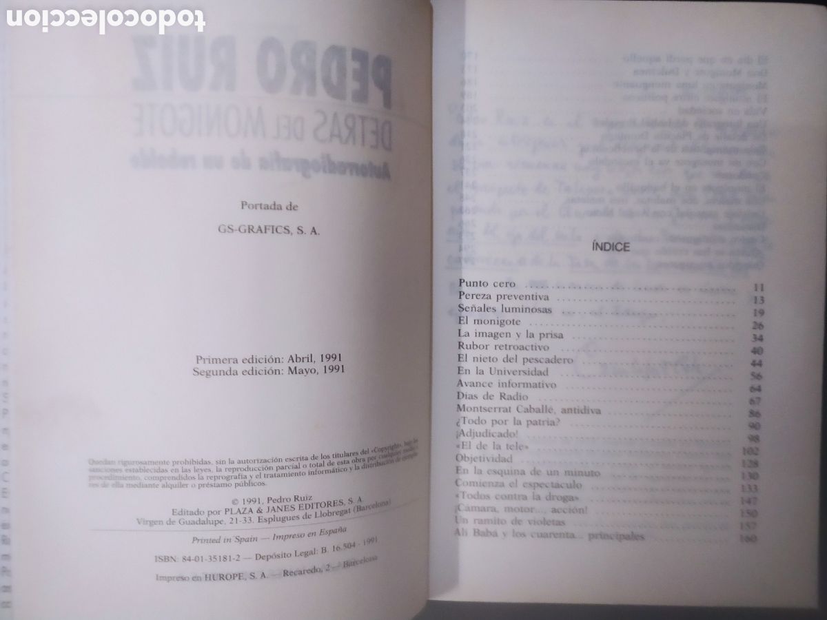 Libros de segunda mano: Detr&aacute;s del monigote Pedro Ruiz - Foto 6