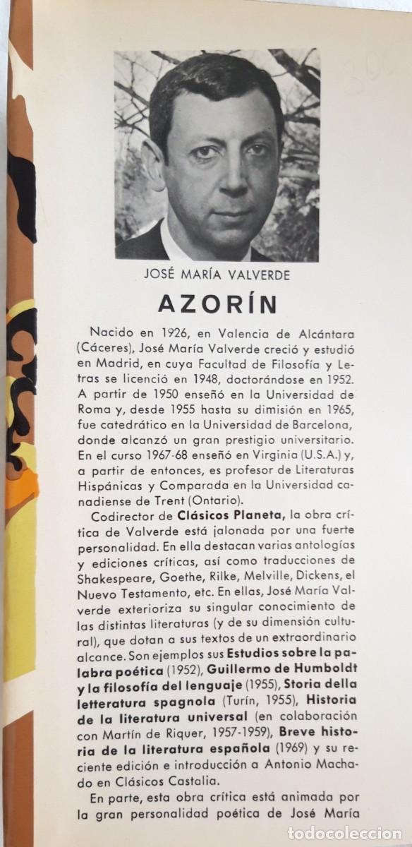 Libros de segunda mano: Azorin. Jose Maria Valverde - Foto 2