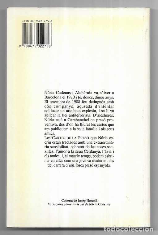 Libros de segunda mano: Cartes de la Pres&oacute; 1990 - Foto 2