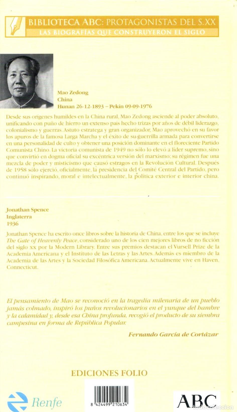 Libros de segunda mano: Mao Zedong - Spence, Jonathan - Foto 2