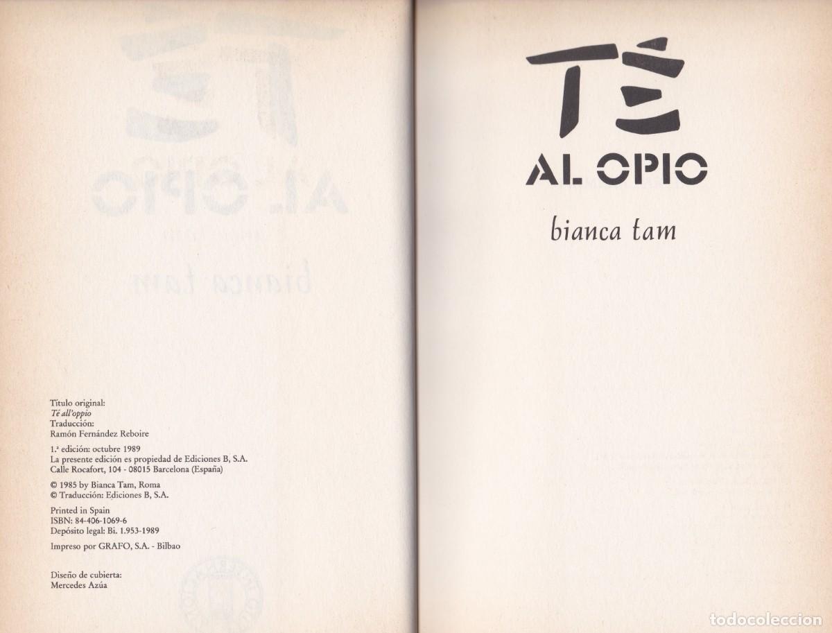 Libros de segunda mano: T&eacute; al opio. Bianca Tam. - Foto 3