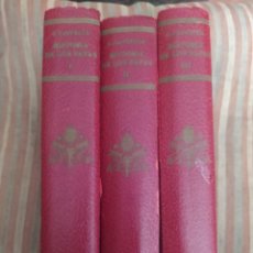 Libros de segunda mano: LOS TRES TOMOS DE HISTORIA DE LOS PAPAS. ESPASA CALPE 1972