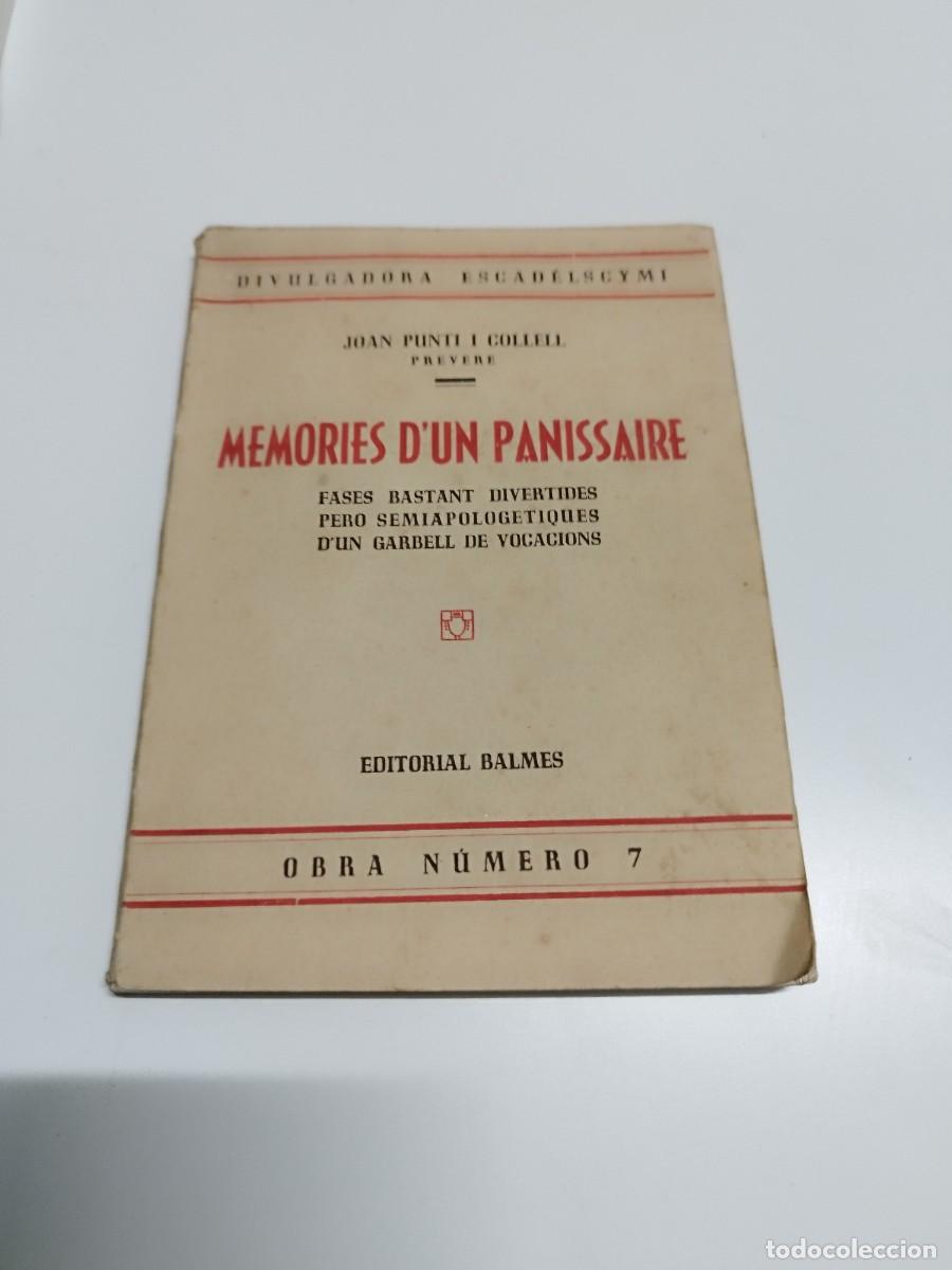 Libros de segunda mano: MEMORIES DUN PANISSAIRE. - Foto 1