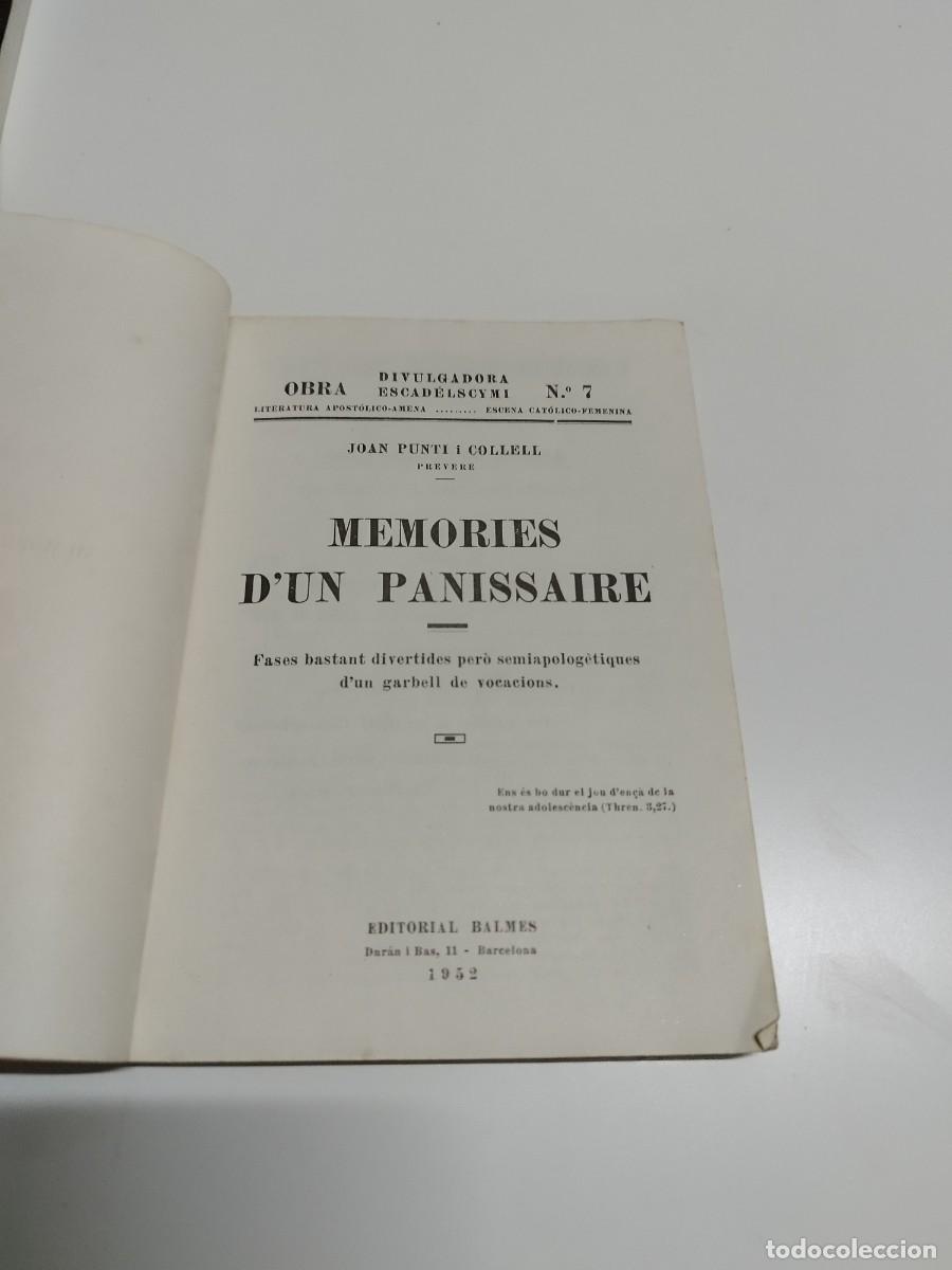 Libros de segunda mano: MEMORIES DUN PANISSAIRE. - Foto 3