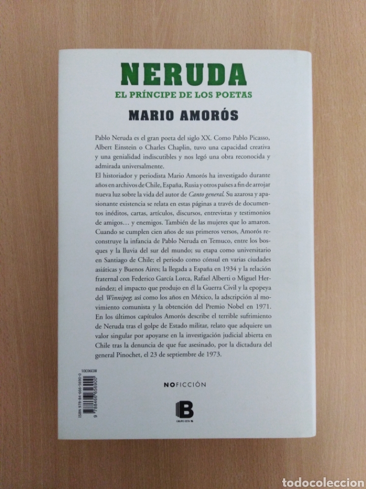 Libros de segunda mano: NERUDA. Mario Amor&oacute;s. - Foto 2
