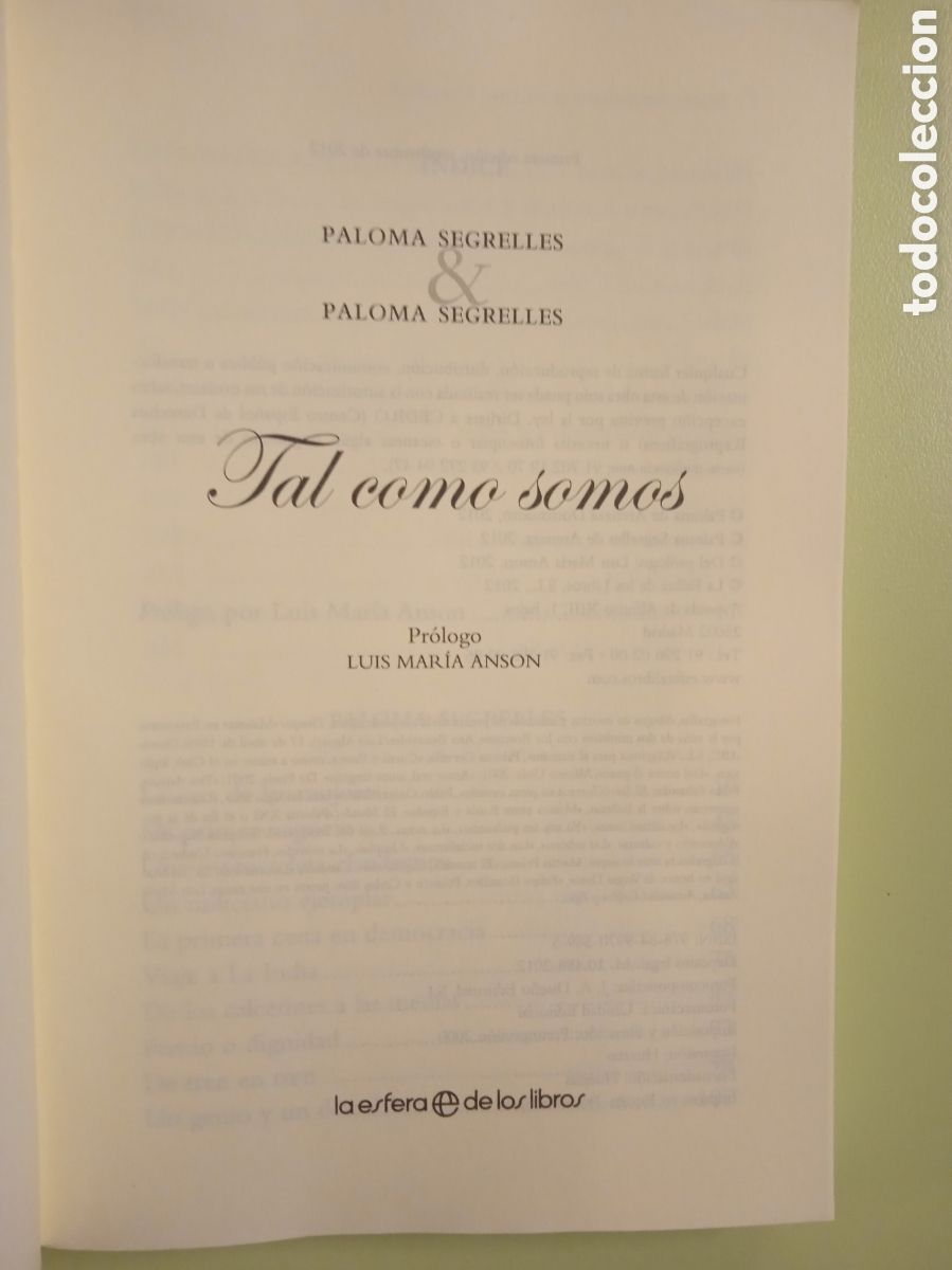 Libros de segunda mano: Tal como somos. Paloma Segrelles. - Foto 3