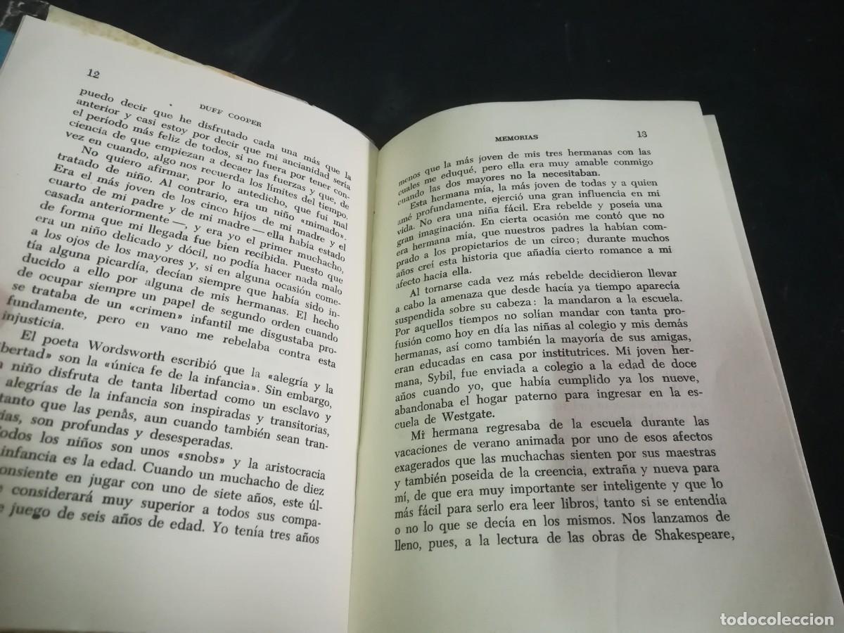 Libros de segunda mano: MEMORIAS / DUFF COOPER / CON AR01 / AHR - Foto 10