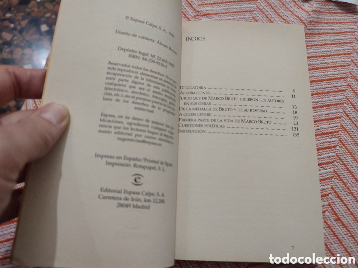 Libros de segunda mano: Vida de Marco Bruto Francisco de Quevedo - Foto 3