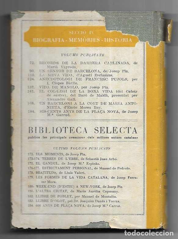 Libros de segunda mano: 600 Anys de Pla&ccedil;a Nova. Biblioteca selecta -188 1955 - Foto 3