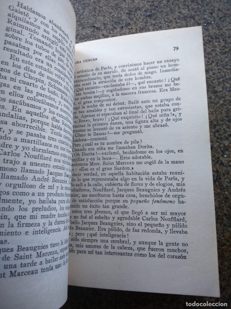 Libros de segunda mano: MI VIDA -- ISADORA DUNCAN -- DEBATE 1982 -- - Foto 3
