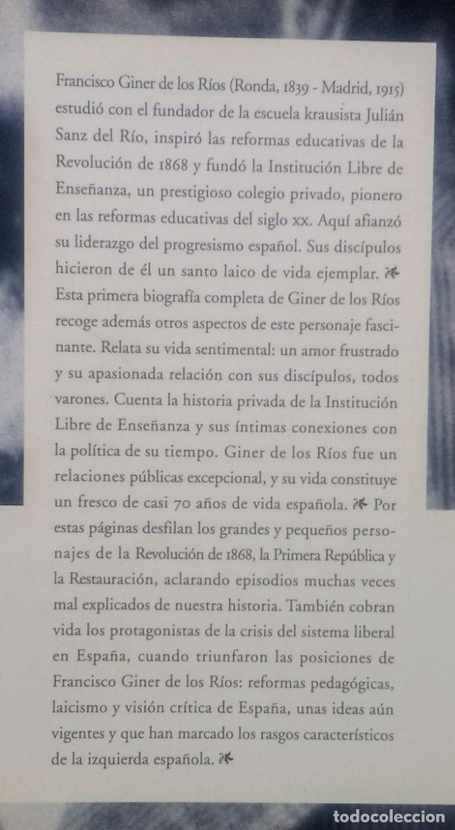 Libros de segunda mano: FRANCISCO GINER DE LOS R&Iacute;OS. PEDAGOGIA Y PODER - JOS&Eacute; MAR&Iacute;A MARCO - Foto 2