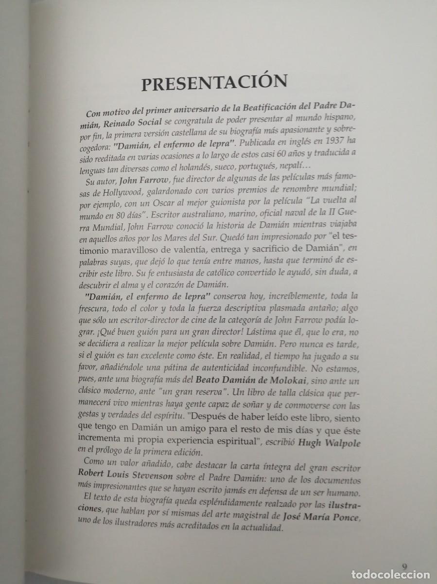 Libros de segunda mano: Dami&aacute;n, el Enfermo de Lepra (Primera edici&oacute;n) - Foto 9