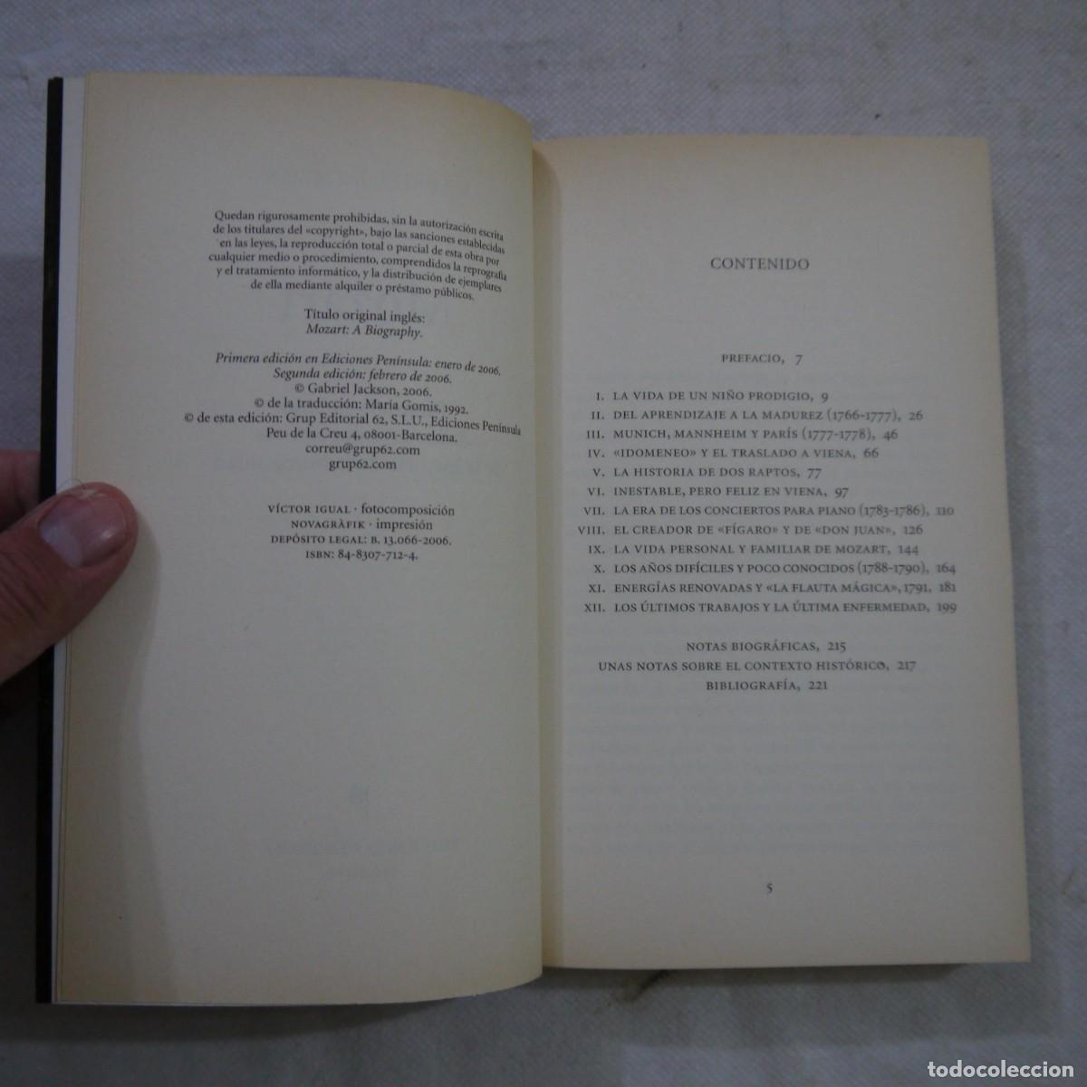 Libros de segunda mano: MOZART - GABRIEL JACKSON - PEN&Iacute;NSULA - 2006 - Foto 4