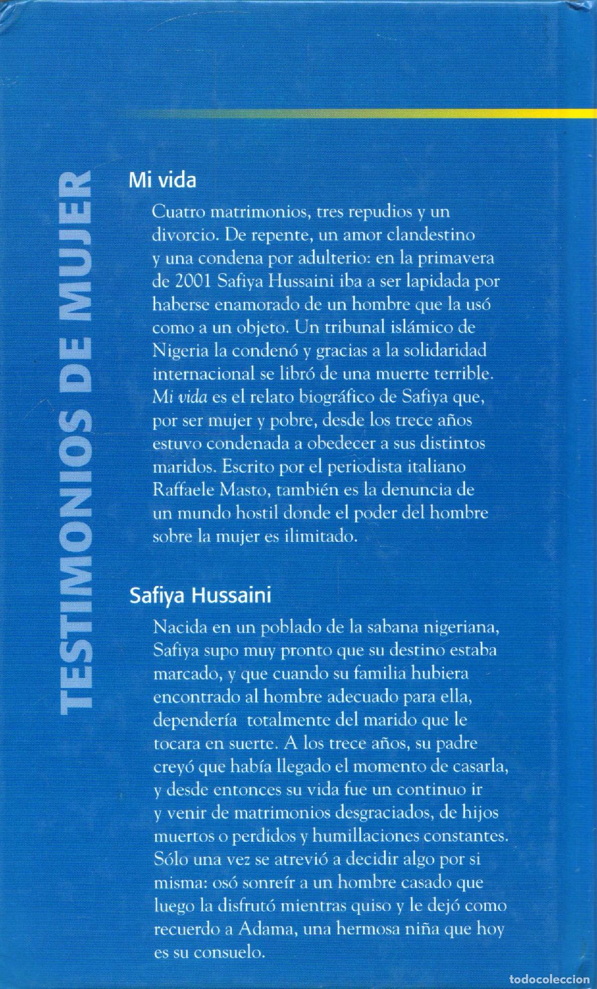 Libros de segunda mano: Mi vida - Hussaini, Safiya - Foto 3