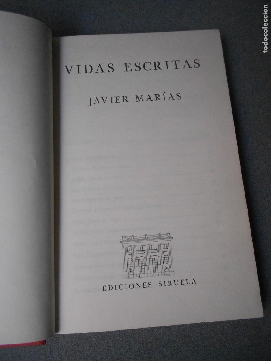 Libros de segunda mano: VIDAS ESCRITAS - Foto 2
