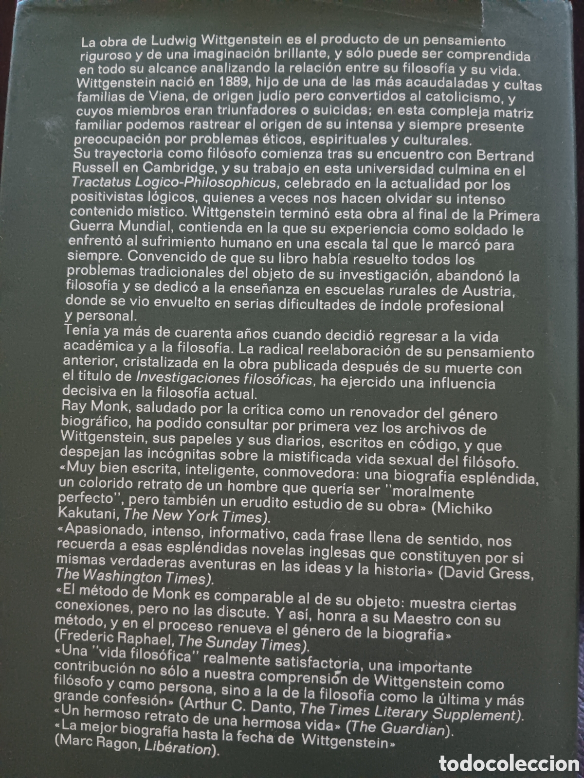 Libros de segunda mano: Ray Monk. Ludwig Wittgenstein - Foto 2