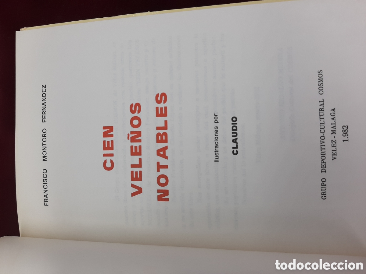 Libros de segunda mano: Cien Vele&ntilde;os Notables. V&eacute;lez-M&aacute;laga 1982. - Foto 4