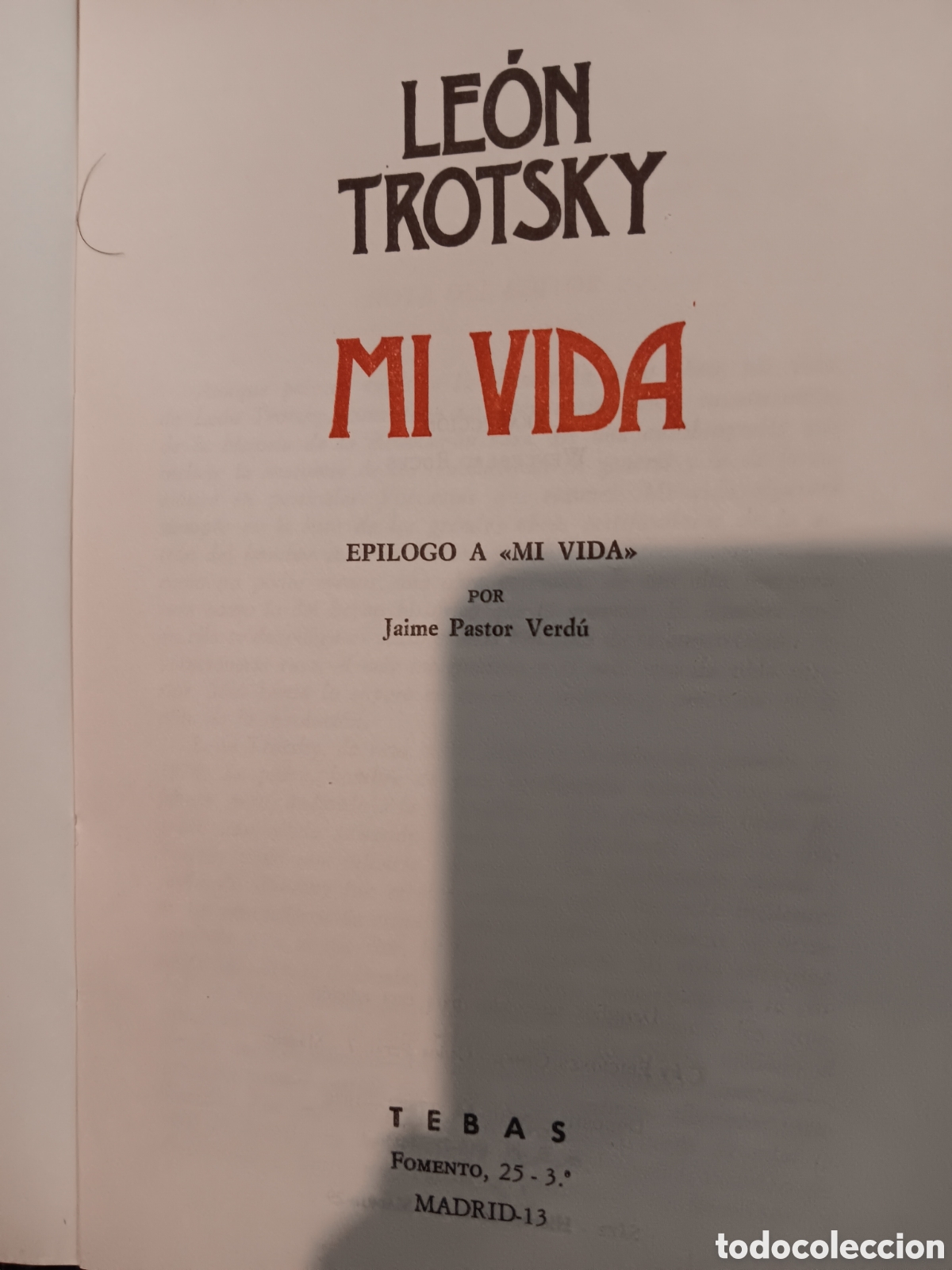 Libros de segunda mano: Le&oacute;n Trotsky. Mi vida - Foto 2