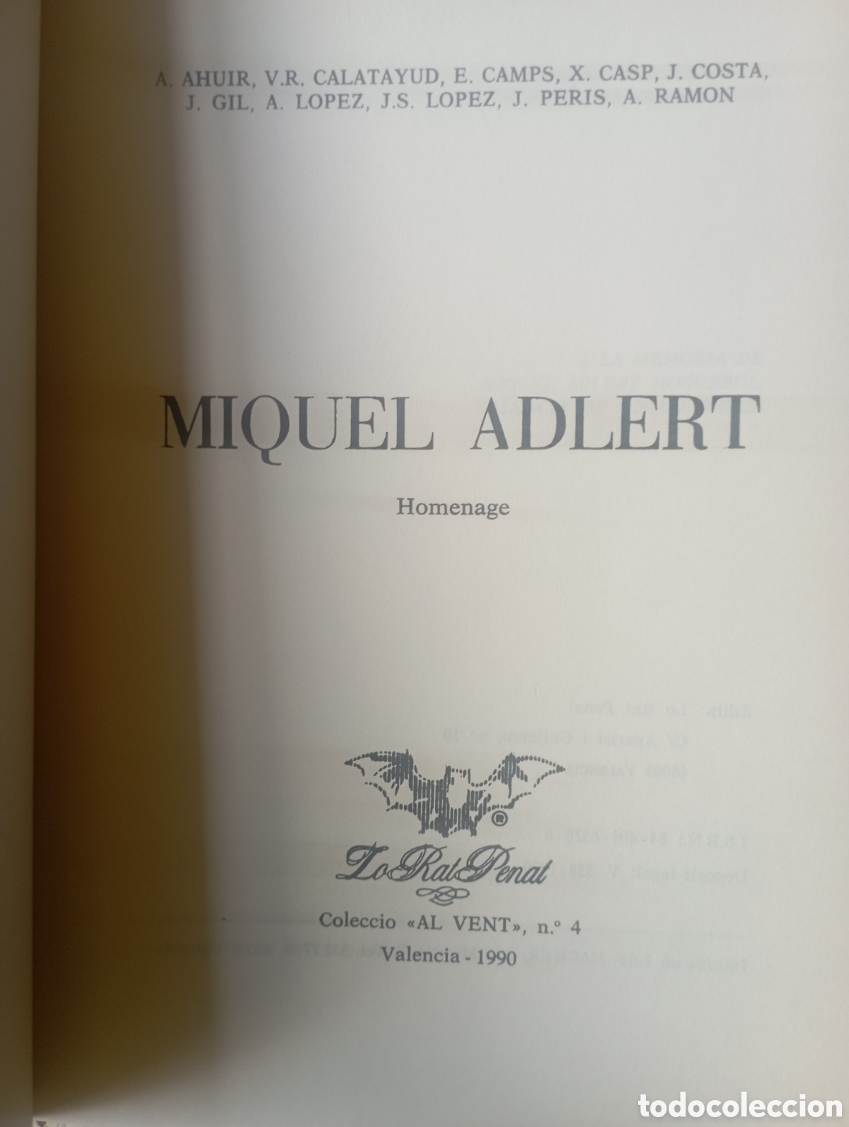 Libros de segunda mano: Miquel Adlert. Homenage - Foto 2