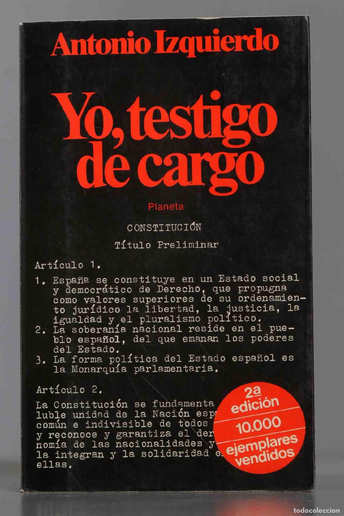 Libros de segunda mano: Yo, testigo de cargo Izquierdo - Foto 1