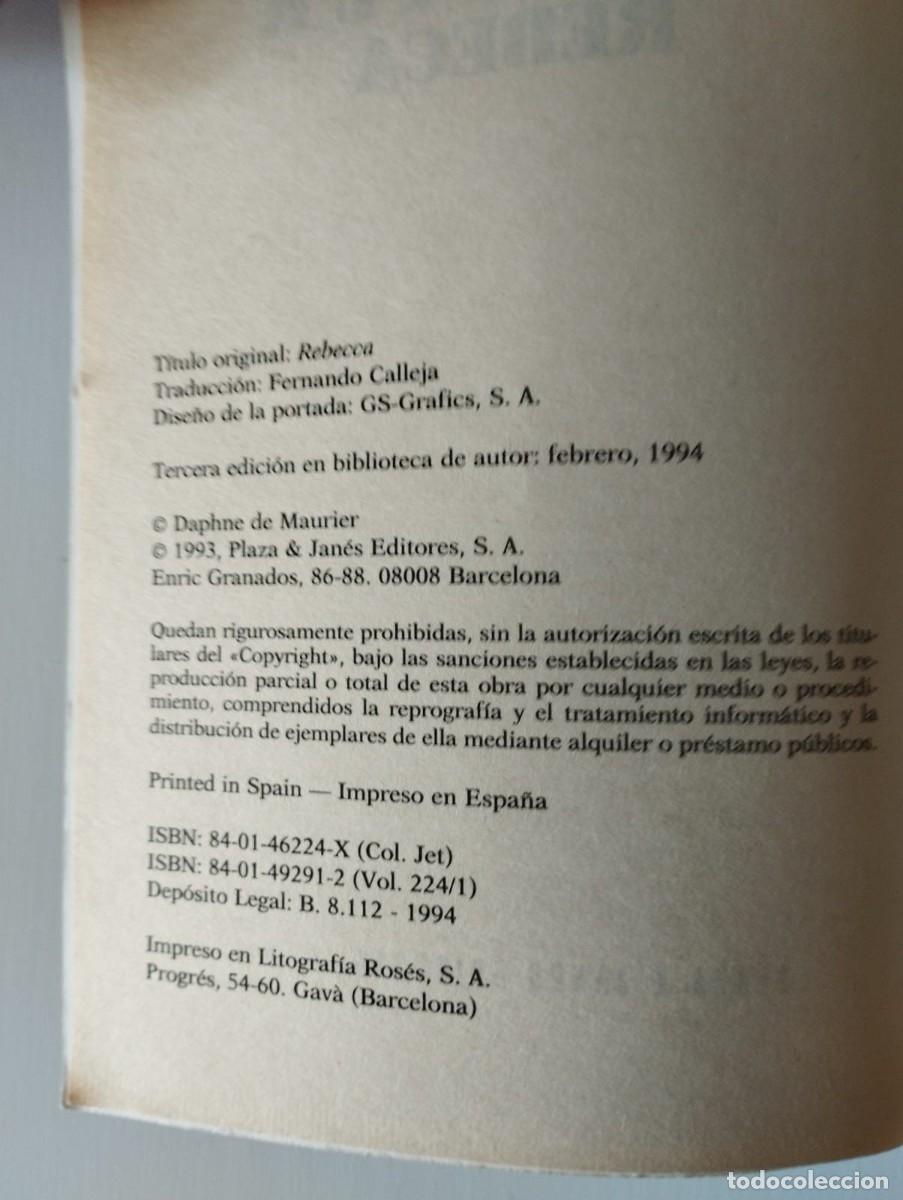 Libros de segunda mano: Rebeca Daphne du Maurier - Foto 3