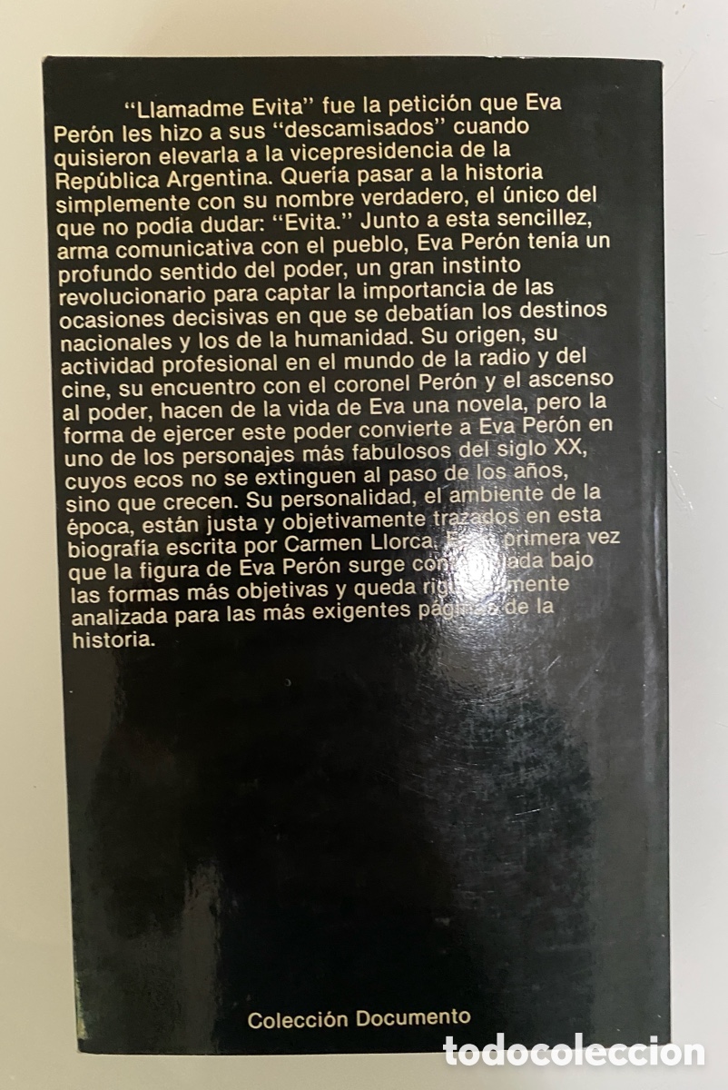 Libros de segunda mano: Llamadme Evita - LLORCA, Carmen - Foto 2