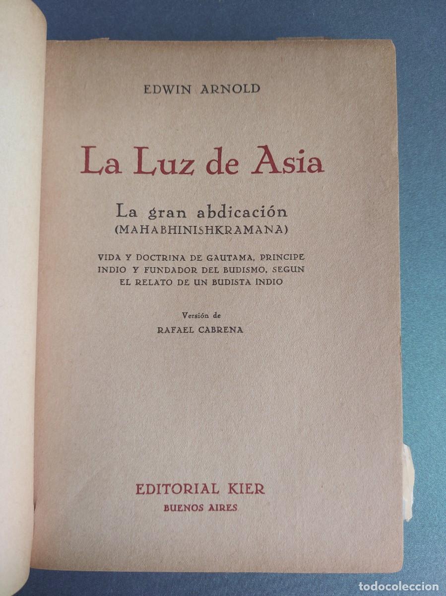 Libros de segunda mano: La luz de Asia - Edwin Arnold - 1943 - Foto 3