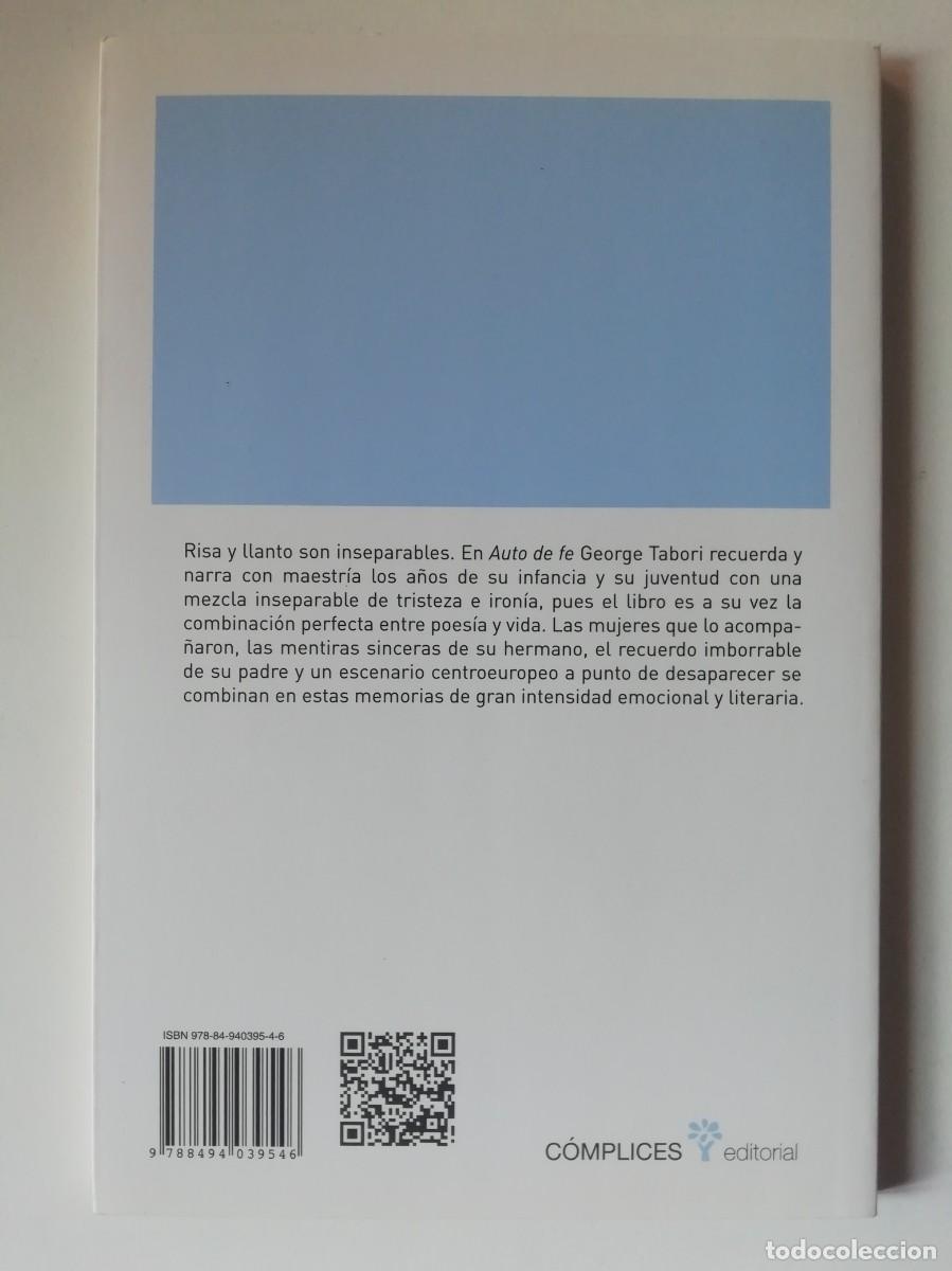 Libros de segunda mano: AUTO DE FE - GEORGE TABORI - ED. C&Oacute;MPLICES 2013 - Foto 2