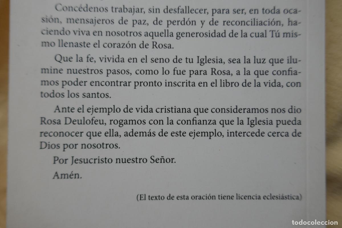 Libros de segunda mano: ROSA, LA SONRISA DE LA FE - ROSA DEULOFEU - Foto 13