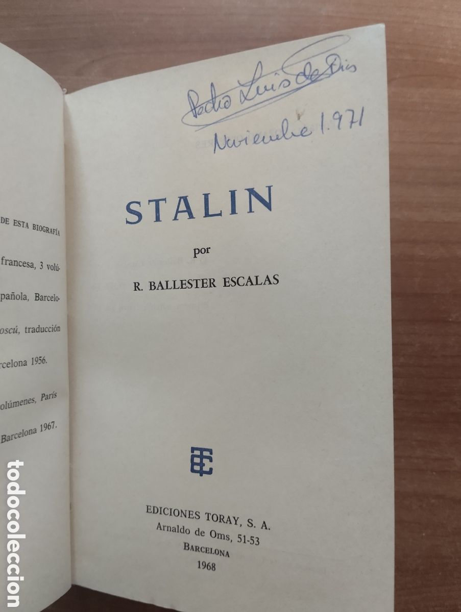 Libros de segunda mano: Stalin por Ballester escalas, Ediciones Toray - Foto 3