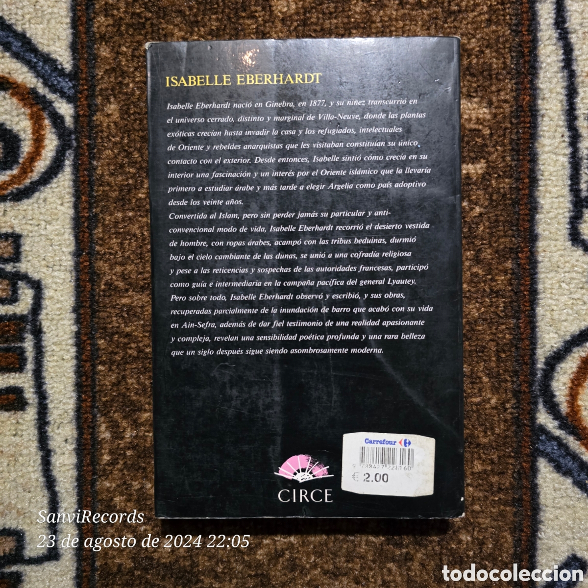 Libros de segunda mano: ISABELLE EBERHARDT (EGLAL ERRERA) (CIRCE) - Foto 2