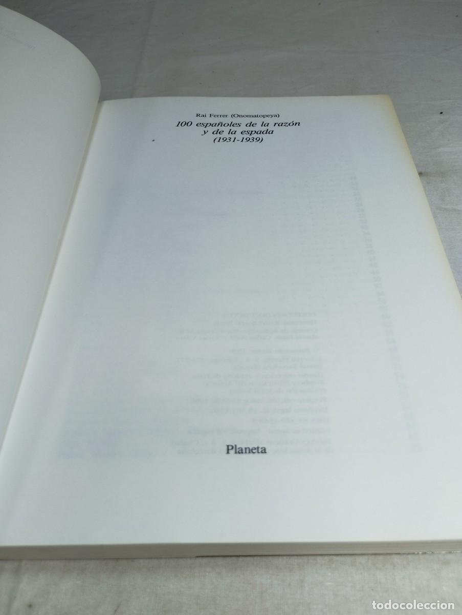 Libros de segunda mano: 100 espa&ntilde;oles de la raz&oacute;n y de la espada. Rai Ferrer. - Foto 2