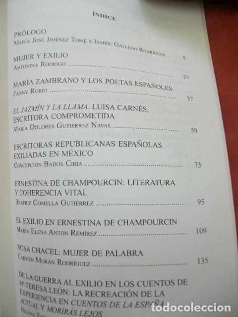 Libros de segunda mano: ESCRITORAS ESPA&Ntilde;OLA E HISPANOAMERICANAS EN EL EXILIO - Foto 2