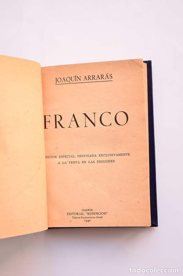 Libros de segunda mano: Franco - ARRAR&Aacute;S, Joaqu&iacute;n - Foto 2
