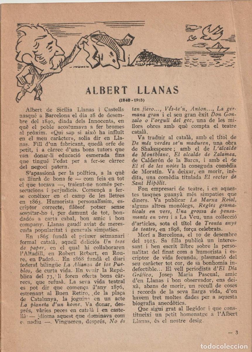 Libros de segunda mano: Vida anecd&ograve;tica de Albert Llanas - Foto 3